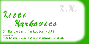 kitti markovics business card